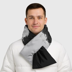 Шарф-пуховик 3D Инь Янь волки чёрно белый - фото 2