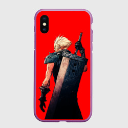 Чехол для iPhone XS Max матовый Клауд С мечом final fantasy