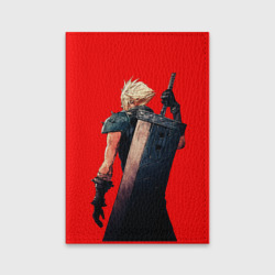 Обложка для паспорта матовая кожа Клауд С мечом final fantasy