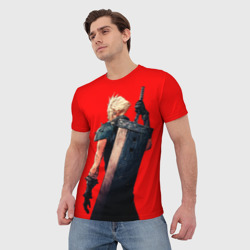 Мужская футболка 3D Клауд С мечом final fantasy - фото 2