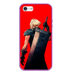 Чехол для iPhone 5/5S матовый Клауд С мечом final fantasy