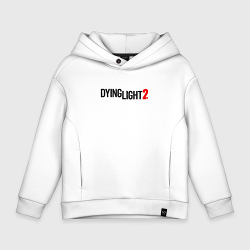 Детское худи Oversize хлопок Dying light 2 logo game, цвет белый