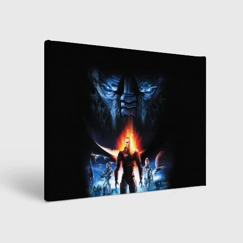 Холст прямоугольный Mass Effect N7 капитан Шепард
