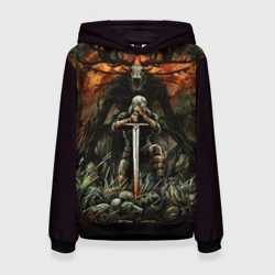 Женская толстовка 3D Ведьмак и монстр