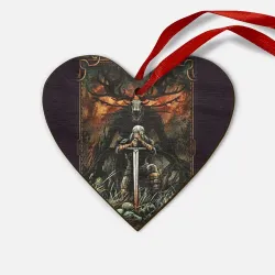 Деревянная игрушка Сердце Ведьмак и монстр