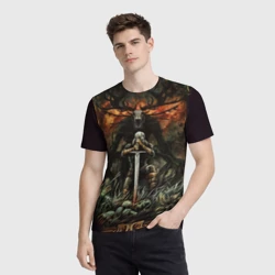 Мужская футболка 3D Ведьмак и монстр - фото 2