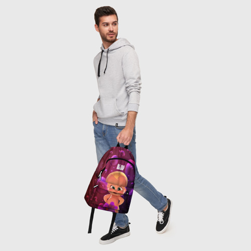 Рюкзак 3D с принтом Босс  молокосос и цветочек, фото #5