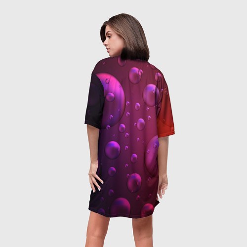 Платье-футболка 3D Босс  молокосос и цветочек, цвет 3D печать - фото 4
