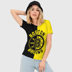 Женская футболка 3D Slim Boston Bruins, Бостон Брюинз - фото 2