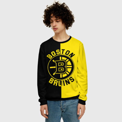 Мужской свитшот 3D Boston Bruins, Бостон Брюинз, цвет черный - фото 3