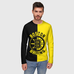 Мужской лонгслив 3D Boston Bruins, Бостон Брюинз - фото 2