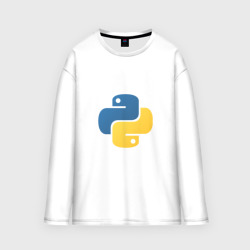 Мужской лонгслив oversize хлопок Python язык