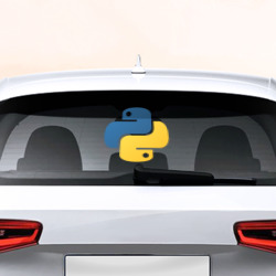 Наклейка на авто на заднее стекло Python язык