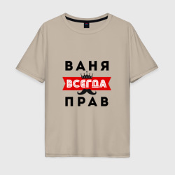 Мужская футболка хлопок Oversize Иван Ваня всегда прав