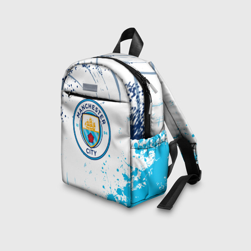 Детский рюкзак 3D с принтом Manchester City - Футбольный клуб, вид сбоку #3