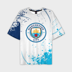 Мужская футболка oversize 3D Manchester City - Футбольный клуб