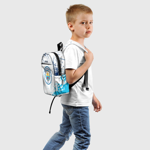 Детский рюкзак 3D с принтом Manchester City - Футбольный клуб, вид сзади #1