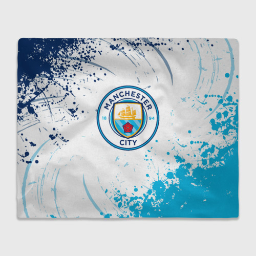 Плед 3D с принтом Manchester City - Футбольный клуб, вид спереди #2