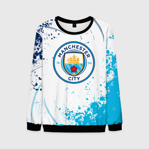 Мужской свитшот 3D Manchester City - Футбольный клуб, цвет черный