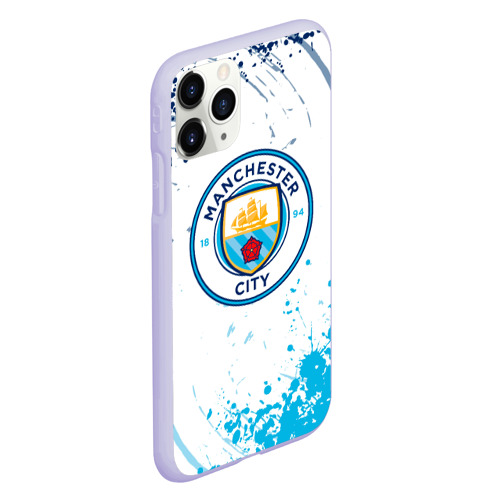 Чехол для iPhone 11 Pro матовый с принтом Manchester City - Футбольный клуб, вид сбоку #3