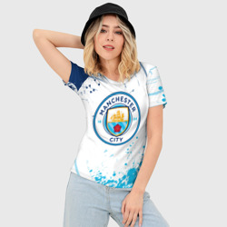 Женская футболка 3D Slim Manchester City - Футбольный клуб - фото 2