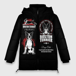 Женская зимняя куртка Oversize Бостон-Терьер Boston Terrier