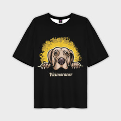 Мужская футболка oversize 3D Веймаранер Weimaraner