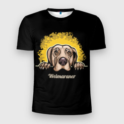 Мужская футболка 3D Slim Веймаранер Weimaraner