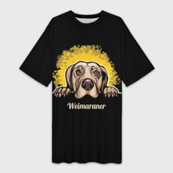 Веймаранер (Weimaraner) – Платье-футболка 3D с принтом купить