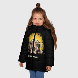 Зимняя куртка для девочек 3D Веймаранер (Weimaraner) - фото 2
