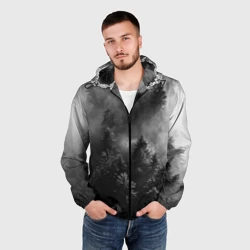 Мужская ветровка 3D Мрачный лес forest - фото 2