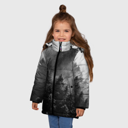 Зимняя куртка для девочек 3D Мрачный лес forest - фото 2