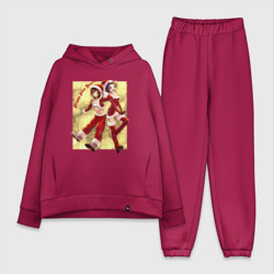Женский костюм хлопок Oversize Две снегурочки подружки