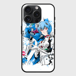 Чехол силиконовый для Apple iPhone 15 Pro матовый Евангелион - Ева 00
