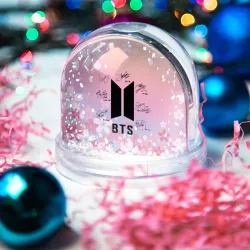 Игрушка Снежный шар BTS БТС автографы участников - фото 2