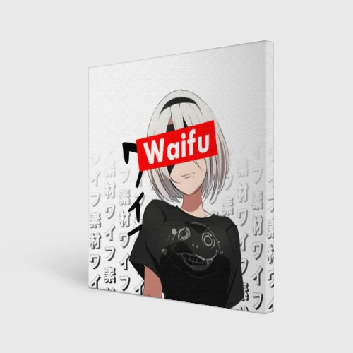 Холст квадратный Waifu - 2B Nier