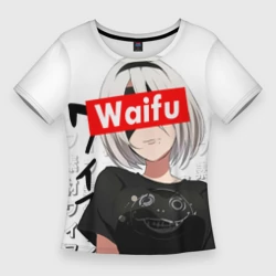 Женская футболка 3D Slim Waifu - 2B Nier