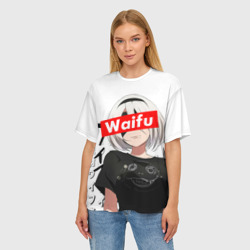 Женская футболка oversize 3D Waifu - 2B Nier - фото 2