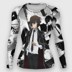 Женский рашгард 3D Дазай Осаму на фоне манги