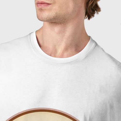Мужская футболка хлопок Дева бежевая зз, цвет белый - фото 6