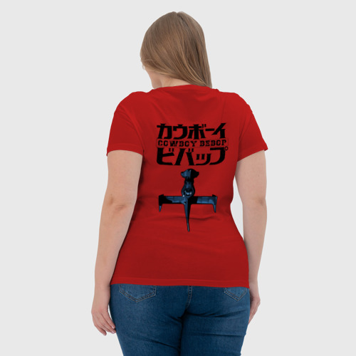 Женская футболка хлопок Edward Ein, цвет красный - фото 7