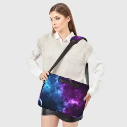 Сумка для ноутбука 3D Neon galaxy неоновый космос - фото 2