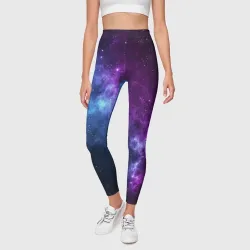 Леггинсы 3D Neon galaxy неоновый космос - фото 2