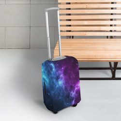 Чехол для чемодана 3D Neon galaxy неоновый космос - фото 2