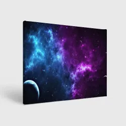 Холст прямоугольный Neon galaxy неоновый космос
