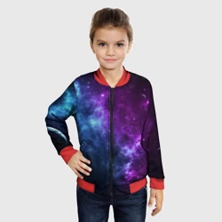 Детский бомбер 3D Neon galaxy неоновый космос - фото 2