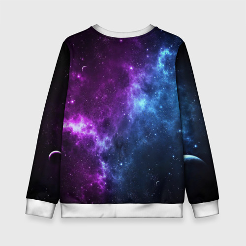 Детский свитшот 3D Neon galaxy неоновый космос, цвет 3D печать - фото 2