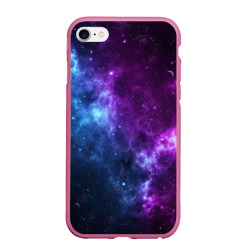 Чехол для iPhone 6/6S матовый Neon galaxy неоновый космос