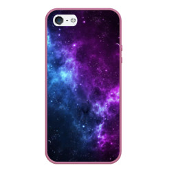 Чехол для iPhone 5/5S матовый Neon galaxy неоновый космос