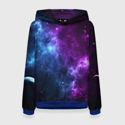 Женская толстовка 3D Neon galaxy неоновый космос